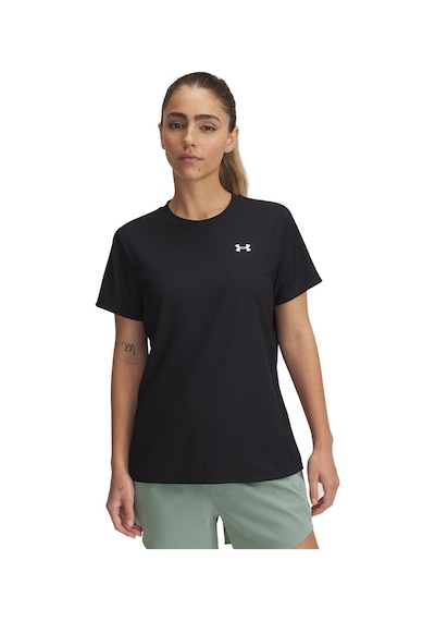 Under Armour Tech Rib Kadın Siyah Yuvarlak Yaka Tişört Siyah