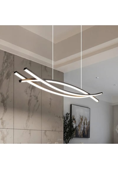 Akya 3 Renk Işık Sarkıt Avize 90 CM Antrasit