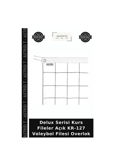 Delux Serisi Kurs Fileler Açık Kr-127 Voleybol Filesi Overlok