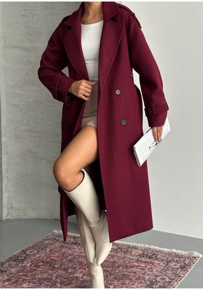 Candybia Laura Kuşaklı Yeni Sezon Astarlı Premium Kalite Rahat Kalıp Kadın Kaşe Kaban Mont Bordo Bordo Candybia Laura Kuşaklı Yeni Sezon Astarlı Premium Kalite Rahat Kalıp Kadın Kaşe Kaban Mont Bordo Bordo