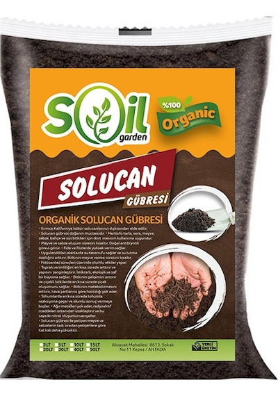 Soil Garden Solucan Gübresi 5 L (2.5 KG)Toprak Düzenleyici Soluc