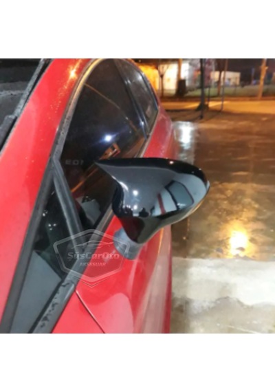 ŞüsCarOto Seat Leon MK2 2009-2012 Batman Yarasa Ayna Kapağı Piano Black ABS Plastik (00)