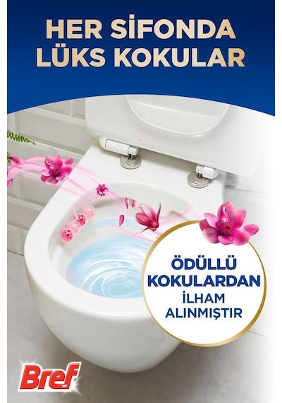 Bref WC Deluxe Duopack Katı Tuvalet Bloğu Yasemin + Manolya 2 x 2'li Paket