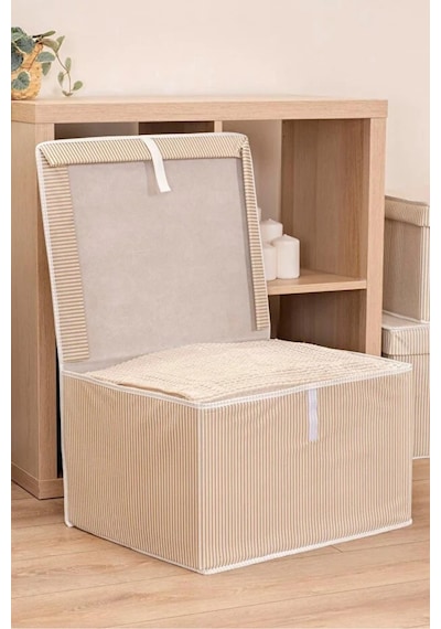 Alas Kahverengi Çok Amaçlı Kapaklı Kutu Maxi Boy Tela 50x40x30 Cm