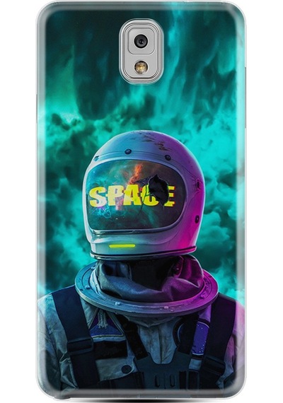 Samsung Uyumlu Galaxy Note 3 Kılıf Silikon Desenli Space 1814