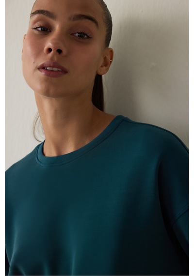 Penti Koyu Yeşil Modal Şardonlu Sweatshirt