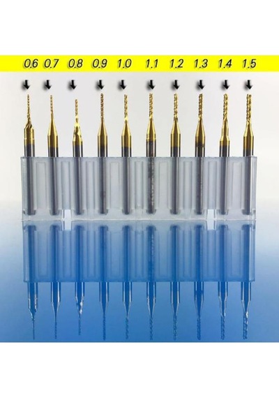 Titanyum Kaplı Tungsten Çelik Cnc Freze Pcb Kesici 0,6 - 1,5mm