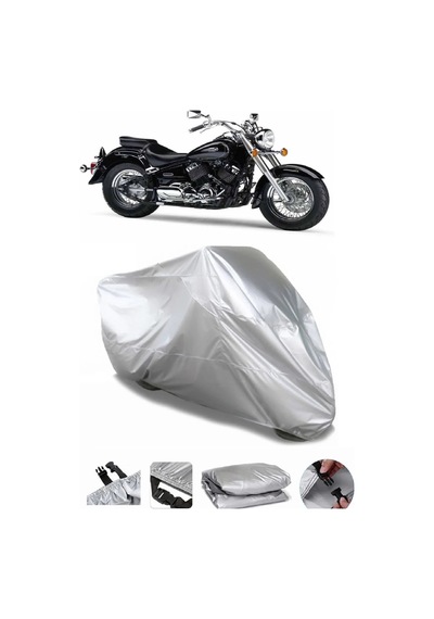 Yamaha Xvs 650 Drag Star Gri Su Geçirmez Motosiklet Brandası Premium