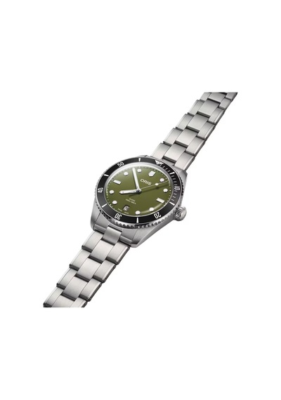 Oris Divers Date 39 Mm Otomatik Saat 01 733 7795 4057-set Yeşil