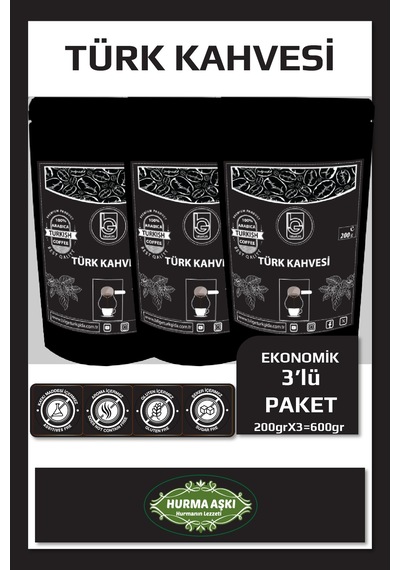 Bilgetürk Türk Kahvesi 3 x 200 G