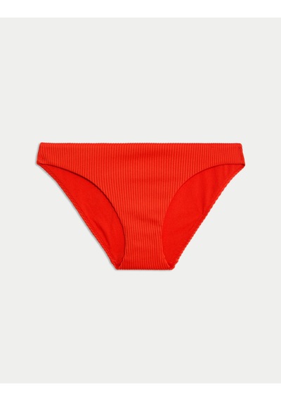 Marks & Spencer Fitilli Yüksek Bacak Kesimli Bikini Altı Kırmızı