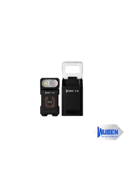 Wuben X3 Edc Dönebilen Başlıklı Kablosuz Şarjlı Led El Feneri 700 Lümen / Oled Ekranlı Siyah