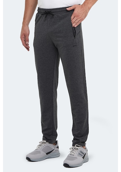 Slazenger Ones In Erkek Fermuar Cepli Koyu Gri Eşofman Altı Koyu Gri