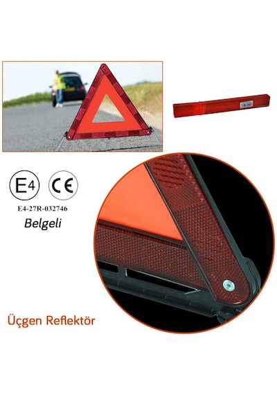 Katlanabilir Kutulu Üçgen Reflektör - Uyarı Reflektörü