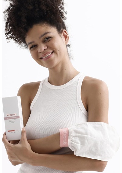 Lexroo Ekru Banyo Duş Kesesi Peeling Eldiveni %100 Floş İpek Unisex