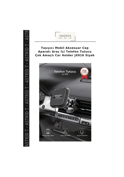 Taşıyıcı Mobil Aksesuar Cep Aparatı Araç İçi Telefon Tutucu Çok Amaçlı Car Holder Jx016 Siyah