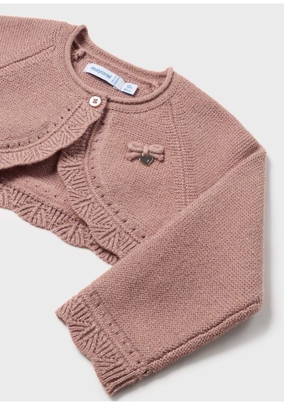 0-36 Ay Mayoral Kız Bebek Merserize Bolero Pembe