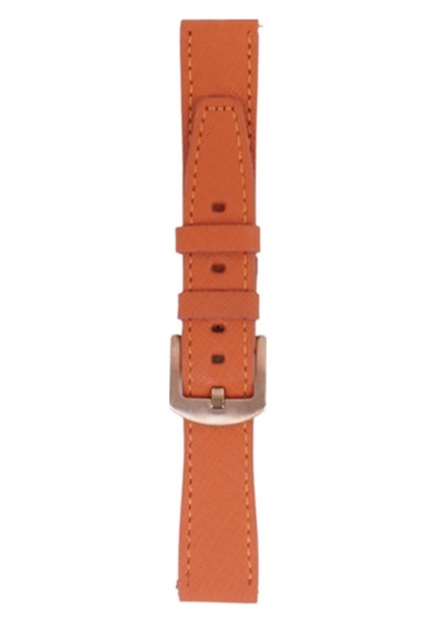 Fro Lw38-43 20 Mm Hakiki Deri Safiano Turuncu Kordon Gold Toka