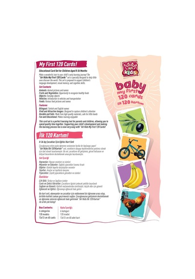 Art Kids Baby Ilk Eğitici Kartlarım