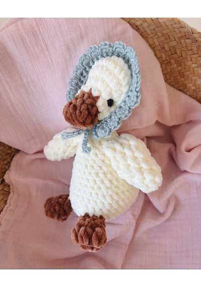Pearl The Goose Peluş Oyuncak Beyaz - Mavi