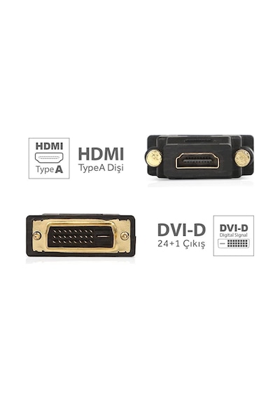 24+1 DVI Erkek To HDMI Dişi Çevirici & Dvi To Hdmi