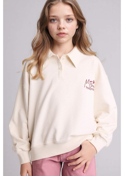 Defacto Polo Yaka Baskılı Sweatshırt Kız Çocuk E6841a826sper85 Ekru-er85 Defacto Polo Yaka Baskılı Sweatshırt Kız Çocuk E6841a826sper85 Ekru-er85