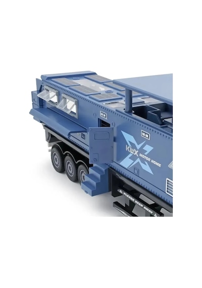 Oyuncak Tır Ve Karavan Seti - 39cm Büyük Boy Metal Kupa Işıklı Sesli Çek Bırak Oyuncak Araba