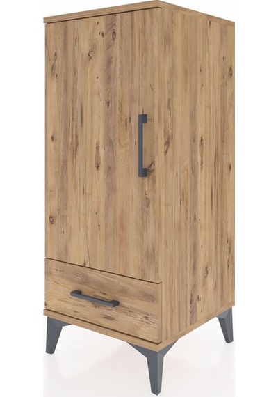 Hyperion Komodin Tek Raflı Tek Çekmeceli Tek Kapaklı 44x44x106 Çam-çam Atlas Çam
