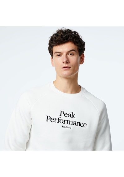 Peak Performance Original Crew Erkek Beyaz Günlük Sweatshirt - G79593020 Beyaz