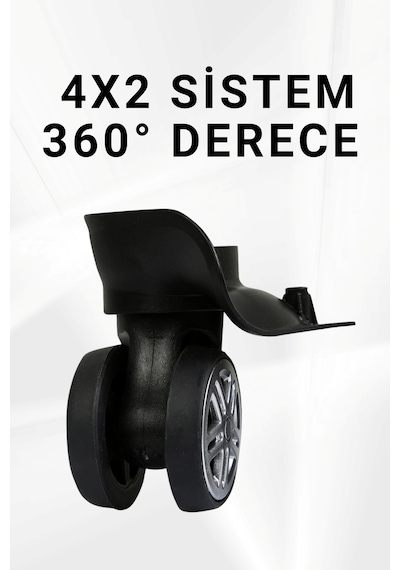Gedox Valiz Tekerleği Çift Teker 01 4 Adet Siyah