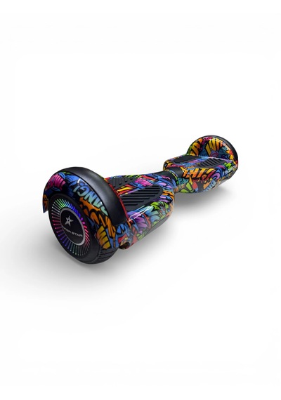 Elektrikli Kaykay Hoverboard Bluetooth Hoparlörlü 6.5 Inch Otomatik Akıllı Denge RS-S5 -Bang Bang Grafiti