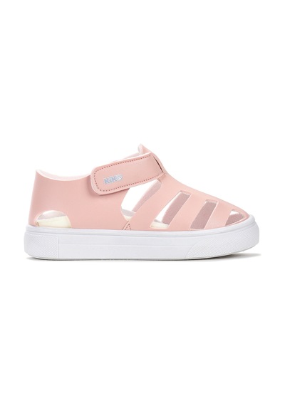 Kiko Kids Limba Cırtlı Kız Çocuk Sandalet Pudra Pudra