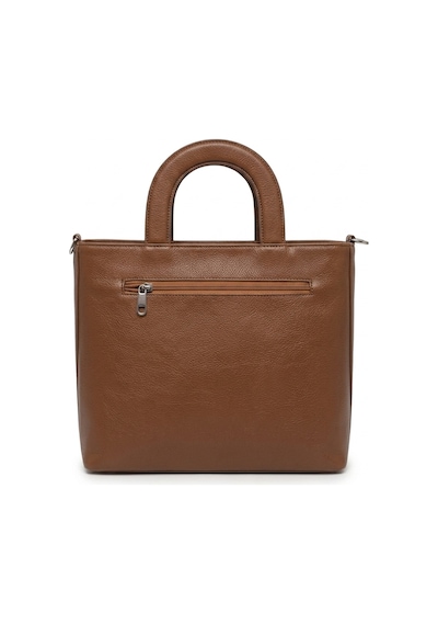 Levano Leather Hakiki Dana Derisi Premium Siyah Kedi Figürlü Kadın El Ve Omuz Çantası taba