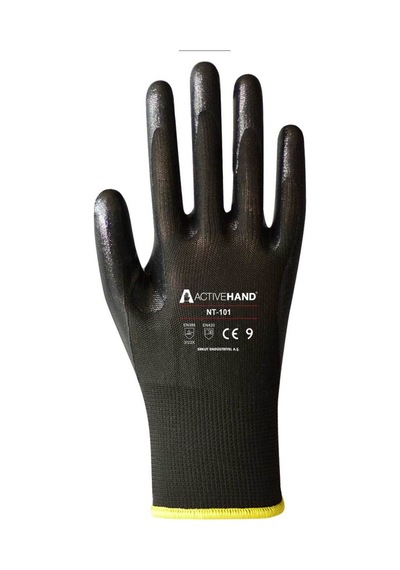Activehand Fn-101 Köpük Nitril Eldiven Siyah