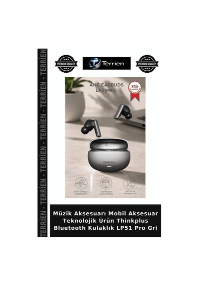 Müzik Aksesuarı Mobil Aksesuar Teknolojik Ürün Thinkplus Bluetooth Kulaklık Lp51 Pro Gri