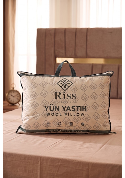 %100 Merinos Kuzu Yünü Dolgulu Boncuk Yastık 50x70cm / 1000gr