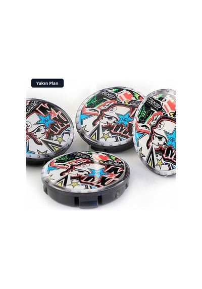 Trobus Jant Göbek Kapağı Damla Geçme 4'lü Set 55-58 Mm