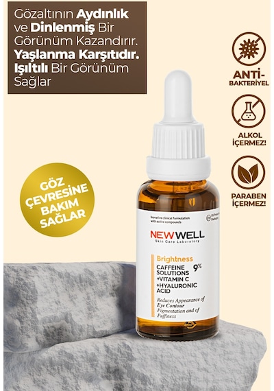 New Well Torbalanma ve Morluk Karşıtı Aydınlatıcı Kafein Göz Altı Serumu 30 ML