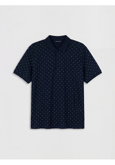 Lcwaıkıkı Classic Lacivert Polo Yaka Desenli Erkek Tişört