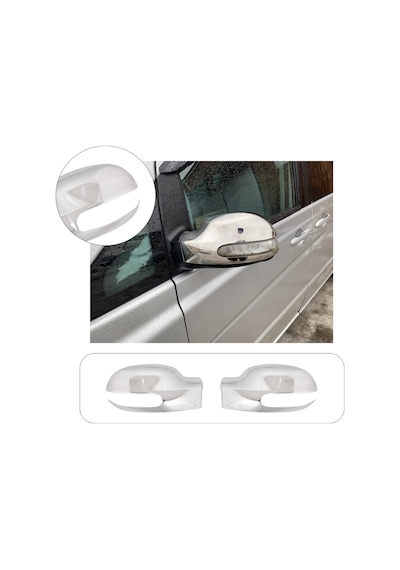 Mercedes Viano Uyumlu 2003-2014 Krom Ayna Kapağı 2 Parça Paslanmaz Çelik