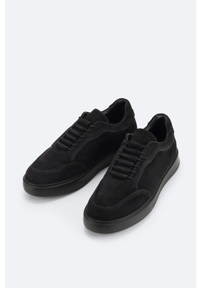 Avva Erkek Siyah %100 Deri Süet Dokulu Sneaker A62y8020