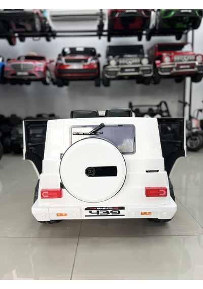 Brabus Özel Plaka Hediyeli Akülü Araba 0-6 Yaş Uzaktan Kumandalı Beyaz