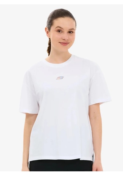 Skechers S2610017-3817 W Graphic T-shirt Short Sleeve Kadın T-shirt Beyaz
