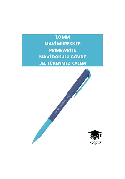 0.7 Mm Mavi Mürekkep Mat Dokulu Gövde Tükenmez Kalem Seti 4 Adet Mavi - Yeşil
