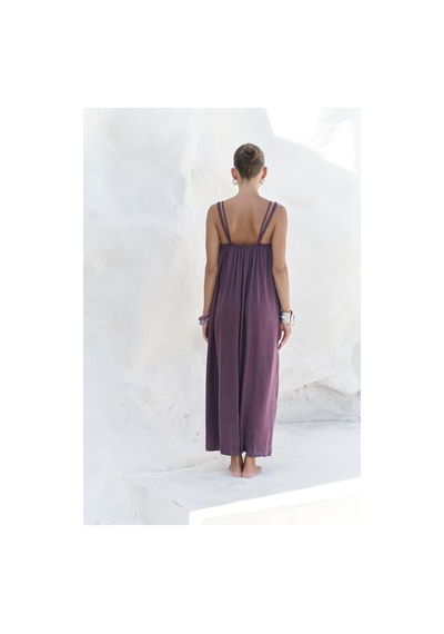 Mai Collection Mai Studios Co. Kasteli Boncuk Detay Bordo Elbise Bordo
