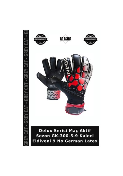 Delux Serisi Maç Aktif Sezon Gk-300-5-9 Kaleci Eldiveni 9 No German Latex Çok Renkli