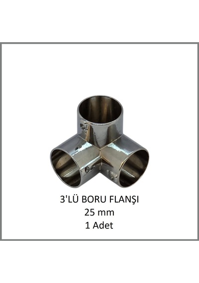 3'lü Boru Flanşı 25 Mm 1 Adet Metal