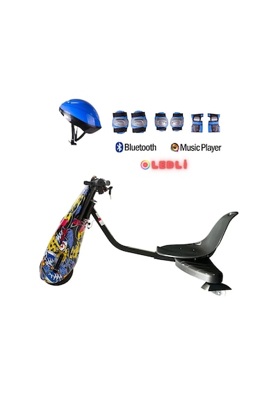 Citymate Drift Car Elektrikli Kaykay Bluetooth Dirift Kar Hoverboard Scooter Koruma Ekipmanı Hediye
