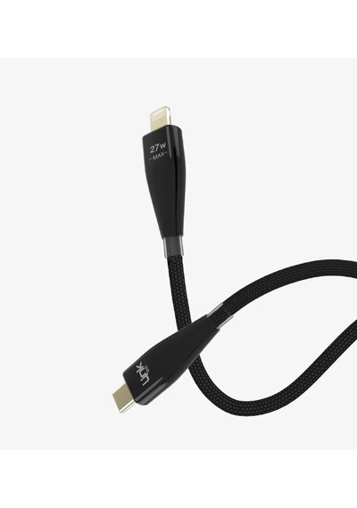 K693 Safe 27w Pd Örgülü Type-c'den Lightning'e Şarj Kablosu 1.2m Siyah