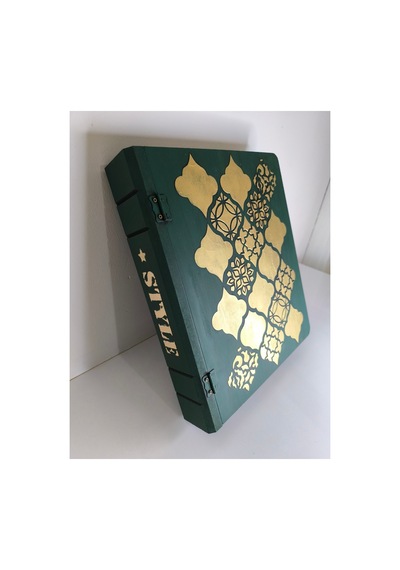Ev Dekorasyon Ahşap Kitap Kutu Büyük Boy Özel Tasarım Siyah - 666241572 Siyah